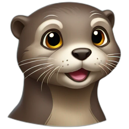cartoon otter emoji
