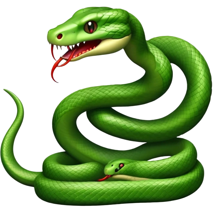 Coiled snake with fangs emoji