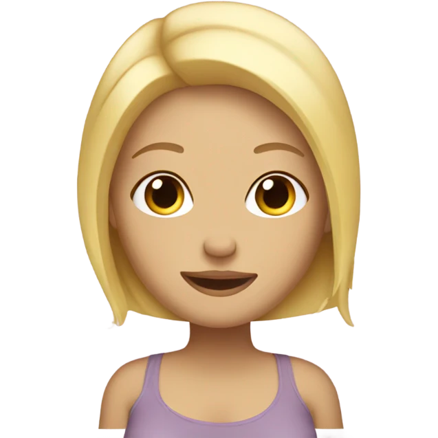 Pregnant blonde girl  emoji
