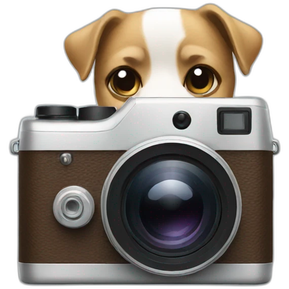 camera with dog emoji