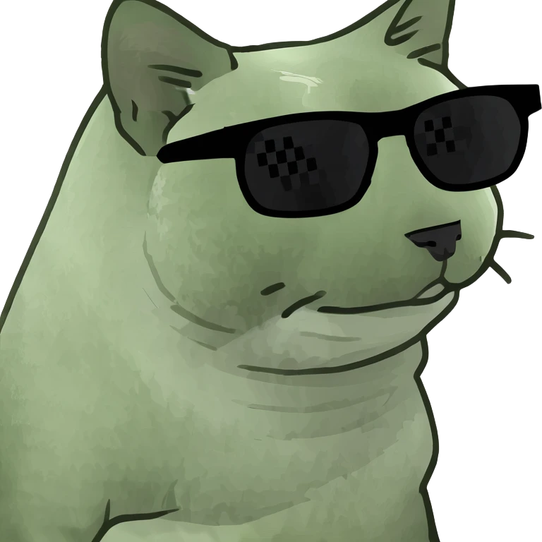 Cat with sunglasses emoji