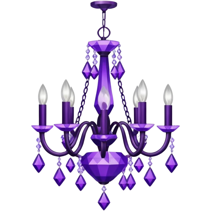minimalist simple purple chandelier emoji