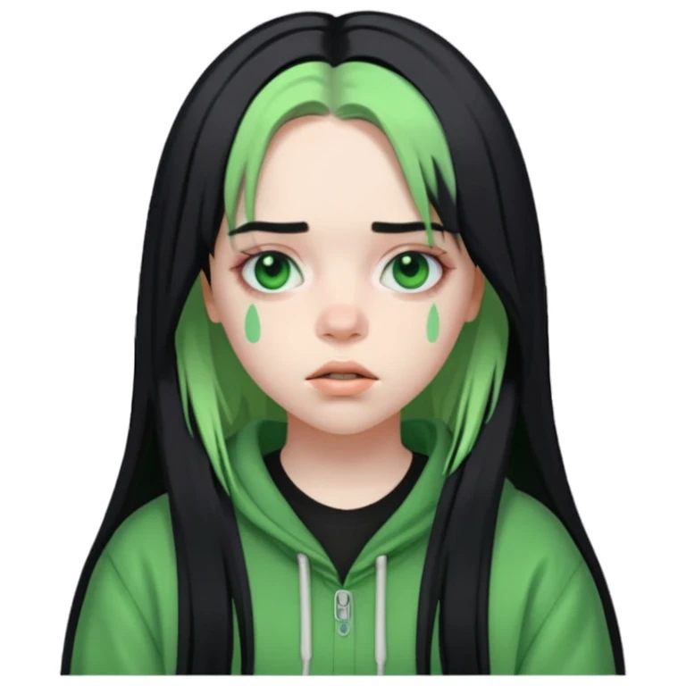 Make the billie eilish person emoji