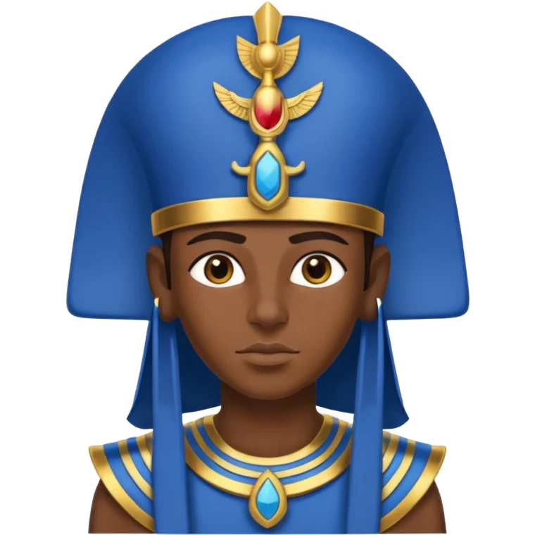 egyptian soldier with blue and gold headdress emoji