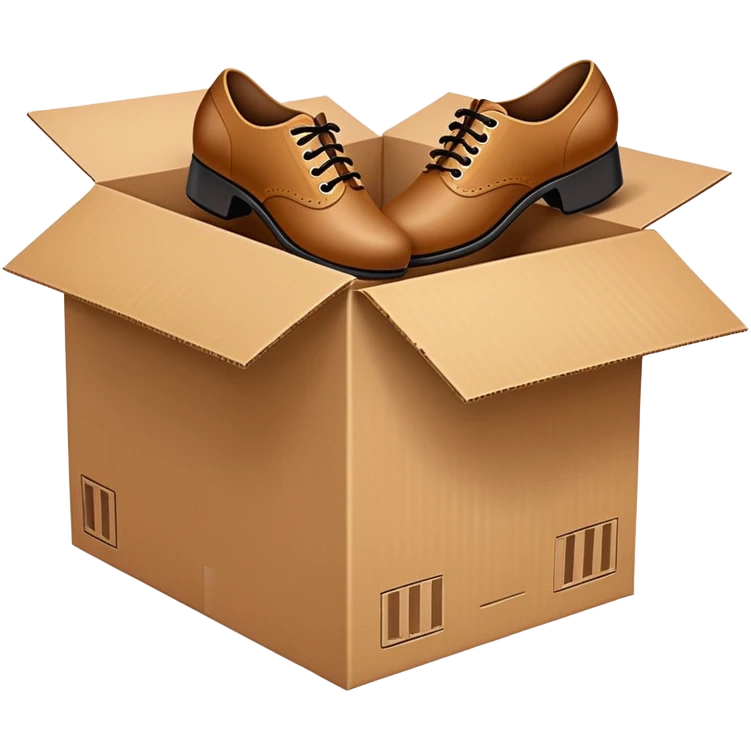 cardboard box with tapdancing shoes  emoji
