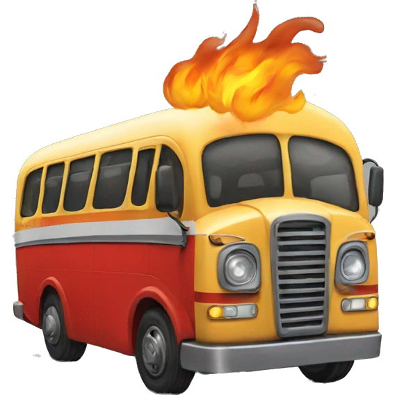 Bus qui prend feu  emoji