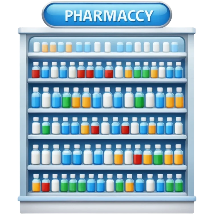 Please create an image of the pharmacy.
Dugstore, Pharmacy. There's no writing on it
Just an image that can show that it's a pharmacy emoji