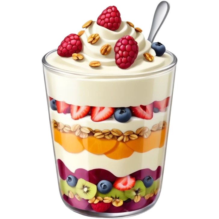 Yogurt fruit parfaits emoji