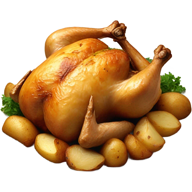 roast chicken with potatoes emoji