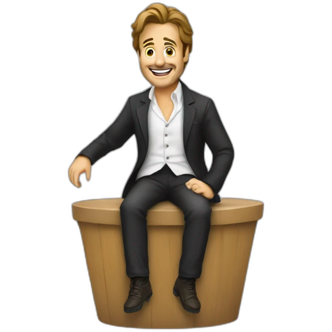 Antoine dupond sur un dromadaire emoji