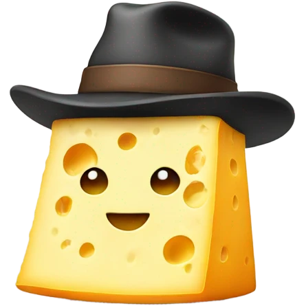 Cheese with a hat emoji