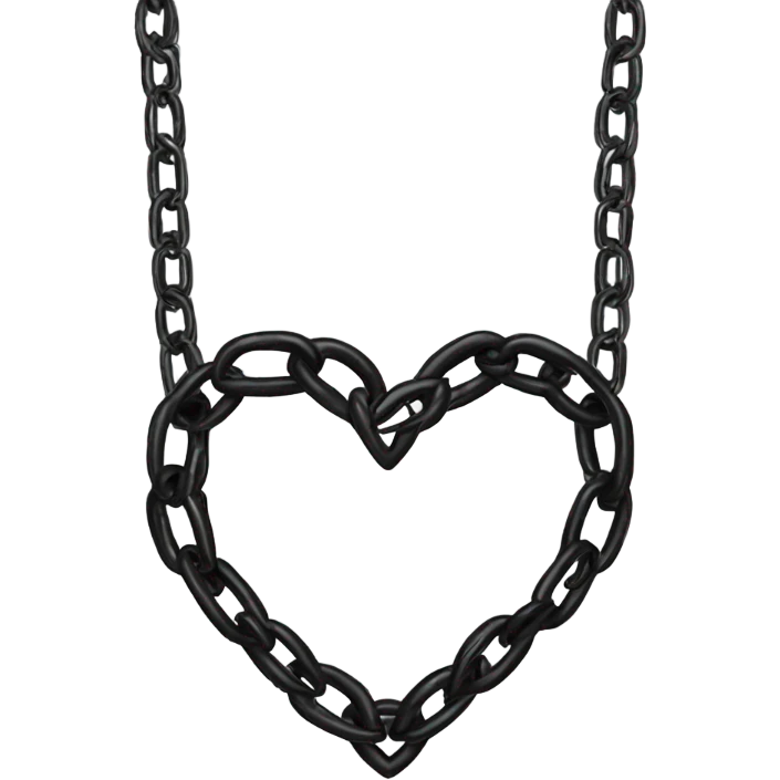 Heart black chains  emoji