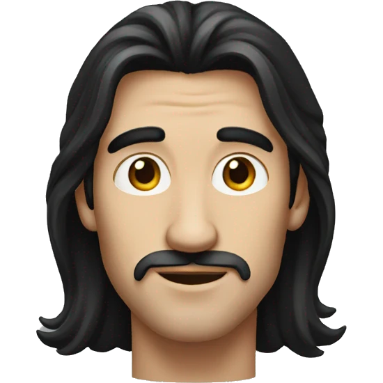 guys with long nose and long black hair emoji