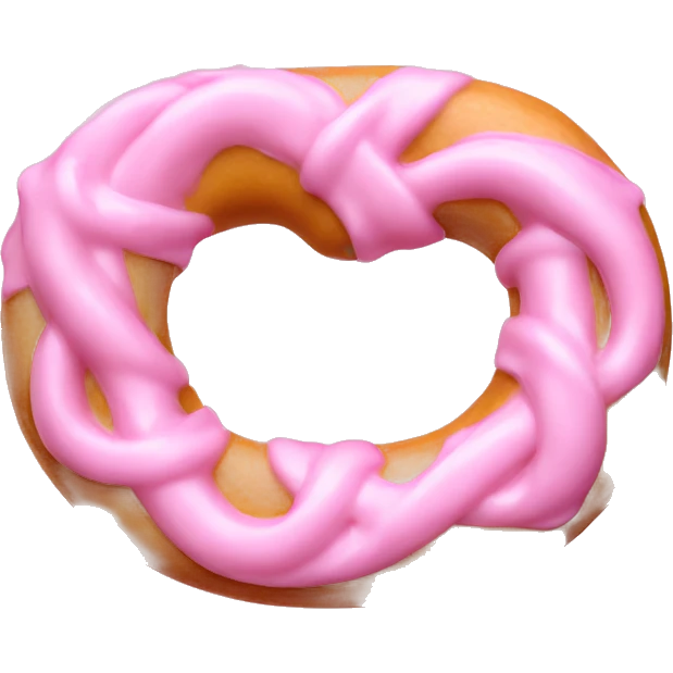pastel pink soap pretzel emoji