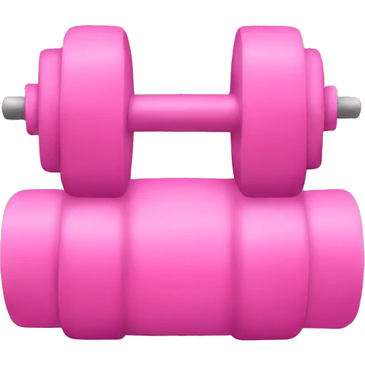Pink weight emoji
