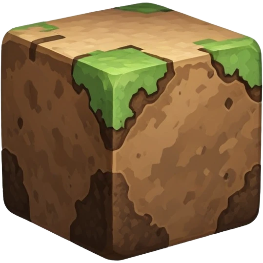 Block de terre Minecraft  emoji