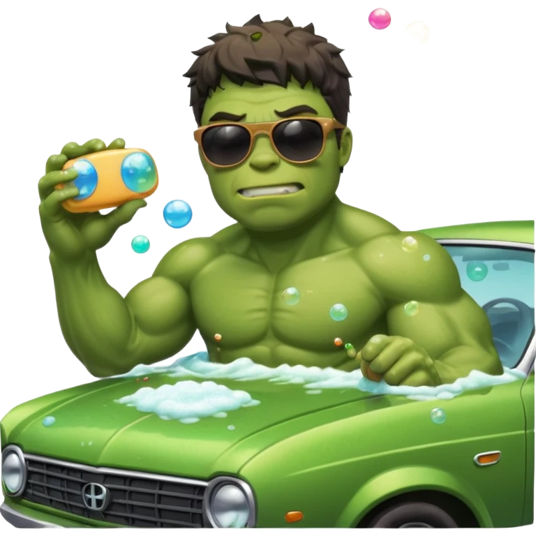 hulk lavando carro emoji