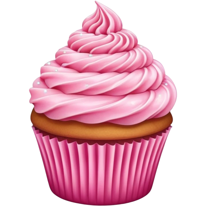 cupcake with pink icing emoji