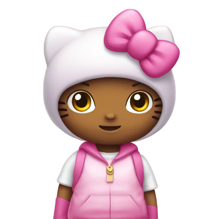 Pink hello kitty emoji