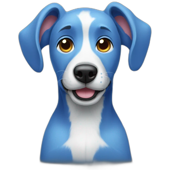 Blue dog emoji