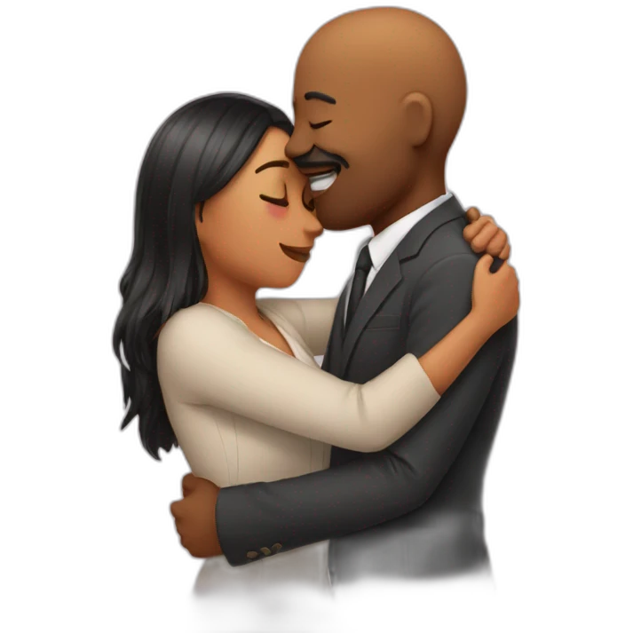 Goodbye with kiss and hug emoji