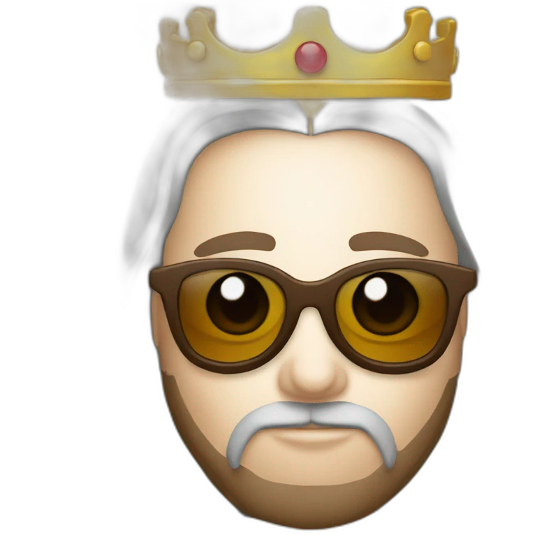 jesus con gafas y una corona emoji