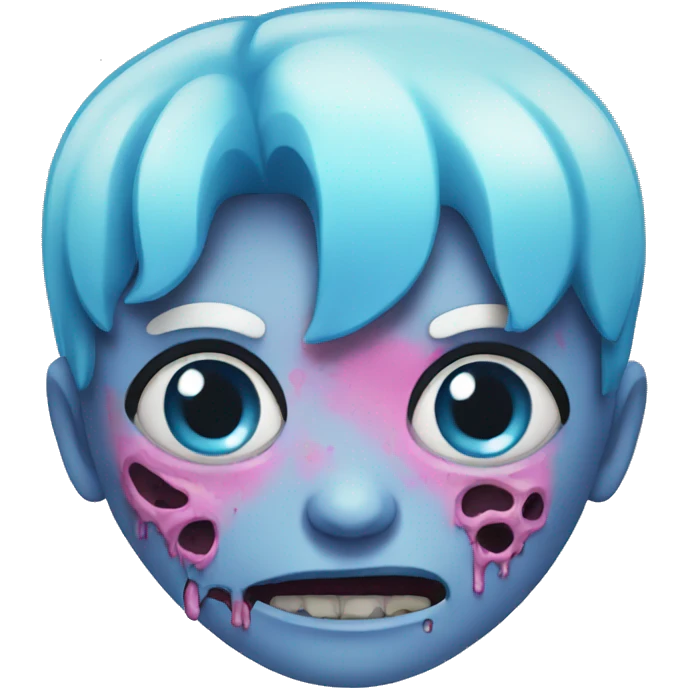 pink blue zombie cute emoji