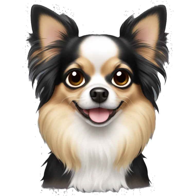 black long haired chihuahua  emoji
