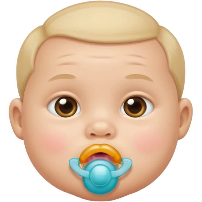 baby with pacifier on mouth emoji