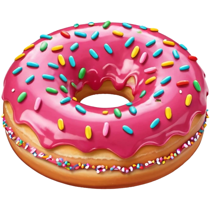 Bánh donut dâu tây emoji