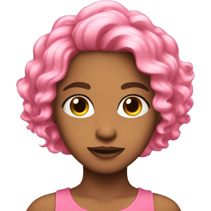 cabelo rosa emoji
