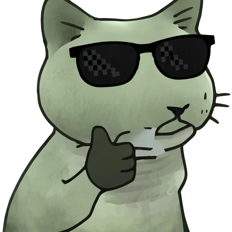 Cat with sunglasses emoji