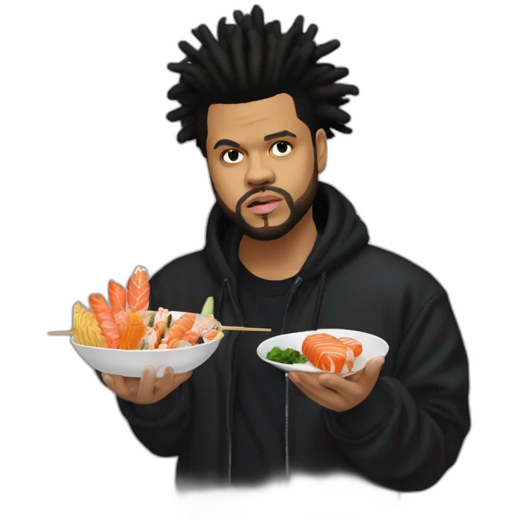 The weeknd mange des sushis emoji
