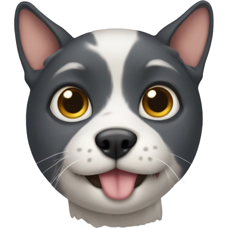 Cat disguising as a dog emoji