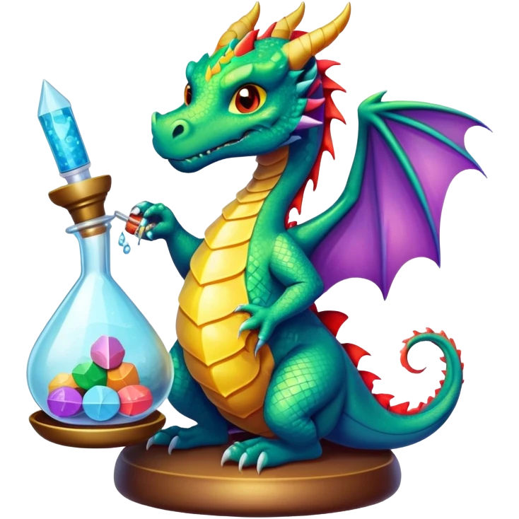 Dragon with drugs emoji