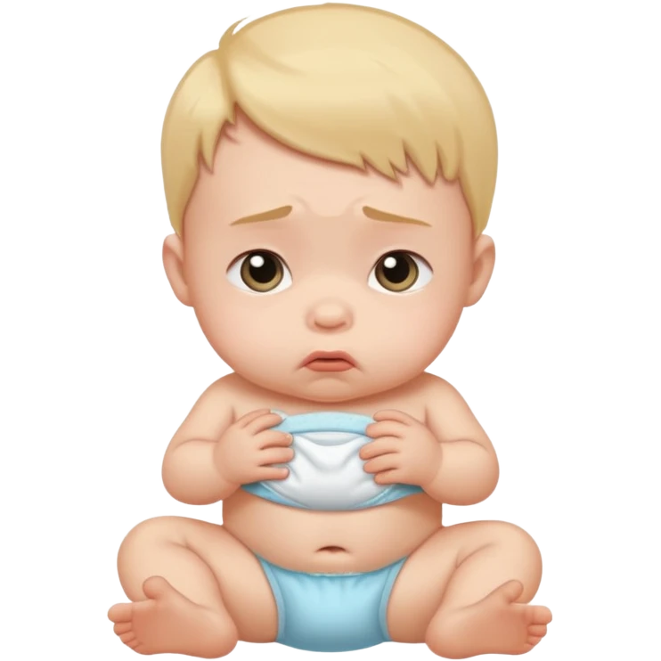 Pouting face wear disposable diaper emoji