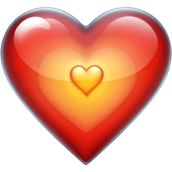 liquid glass heart emoji