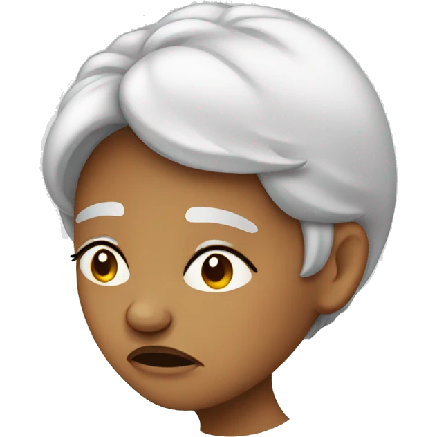 grandmother crying with tears emoji