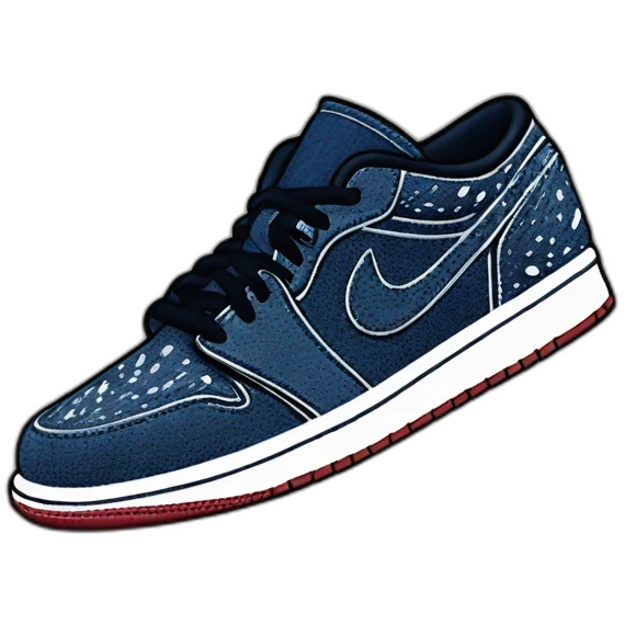 WRMK SASHIKO DENIM jordan 1 low emoji