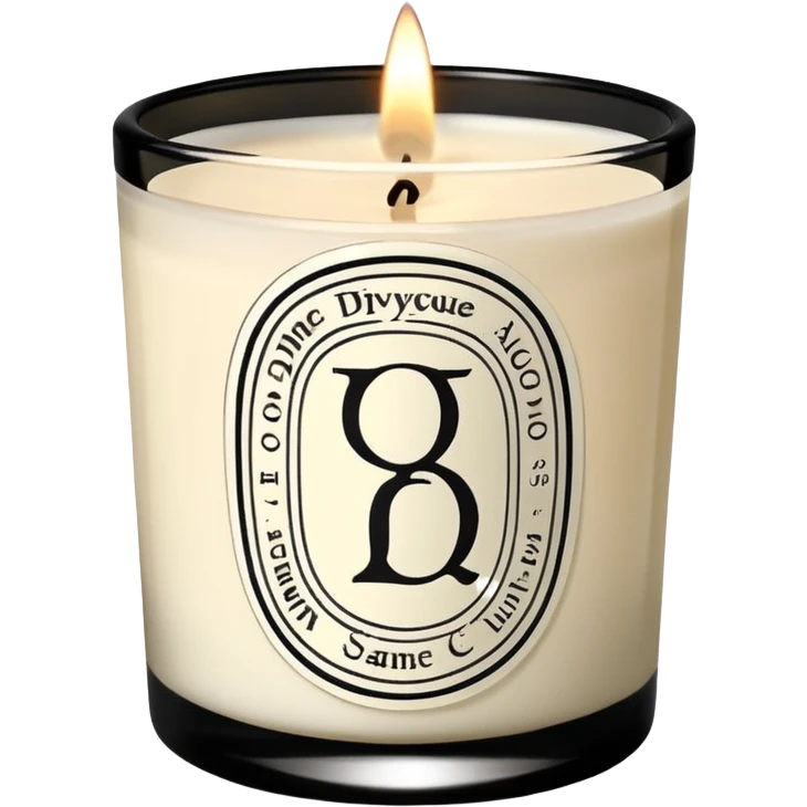realistic cream coloured diptyque branded candle emoji