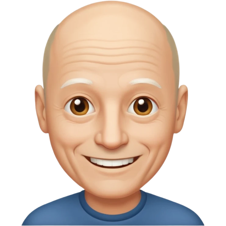 Homme 60 ans presque chauve emoji