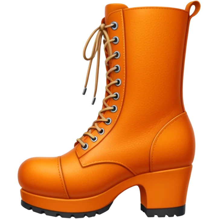 Giant orange boot stepping on a person emoji