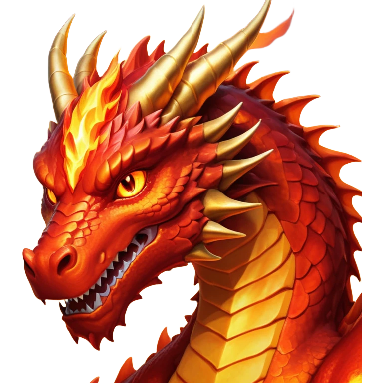 cinematic-noble-fierce-fire-dragon-portrait-emoji,-poised-and-imposing,-with-a-muscular,-scaled-body-ablaze-in-fiery-hues-of-crimson,-molten-orange,-and-molten-gold,-and-intense,-burning-eyes-that-mirror-the-heart-of-a-volcano;-rendered in detail emoji