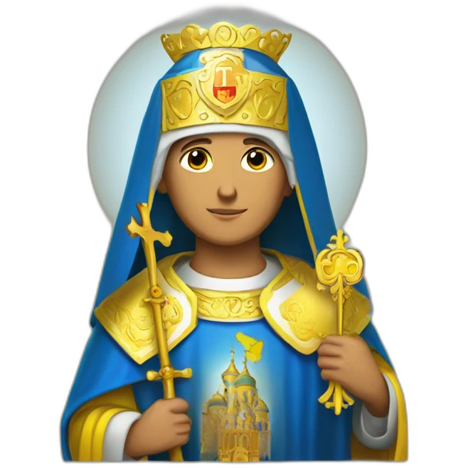saint mykolay on the protection of ukraine with gifts emoji