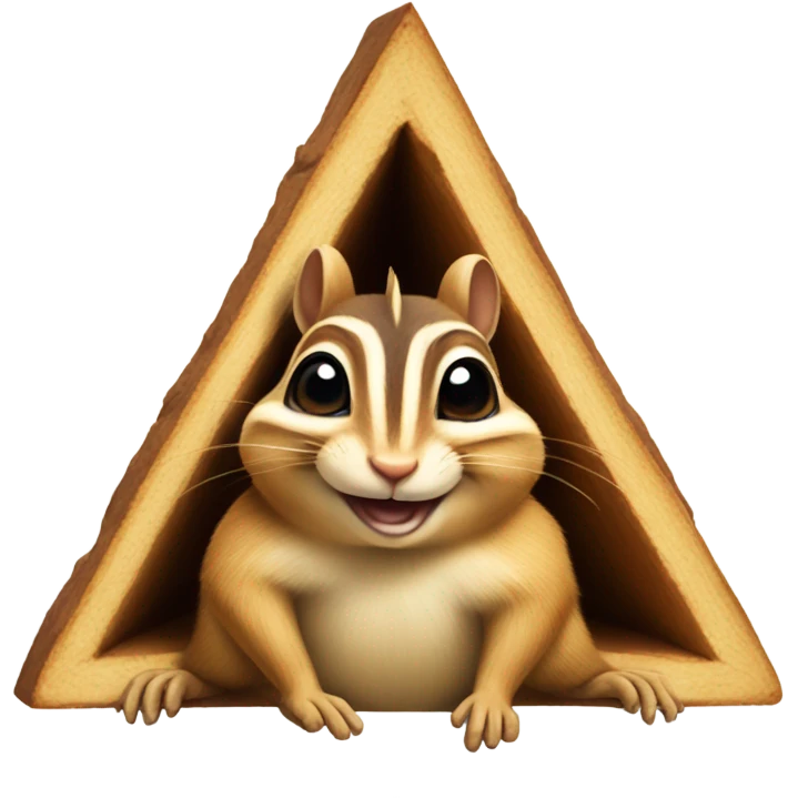 chipmunk with upside down triangle head emoji