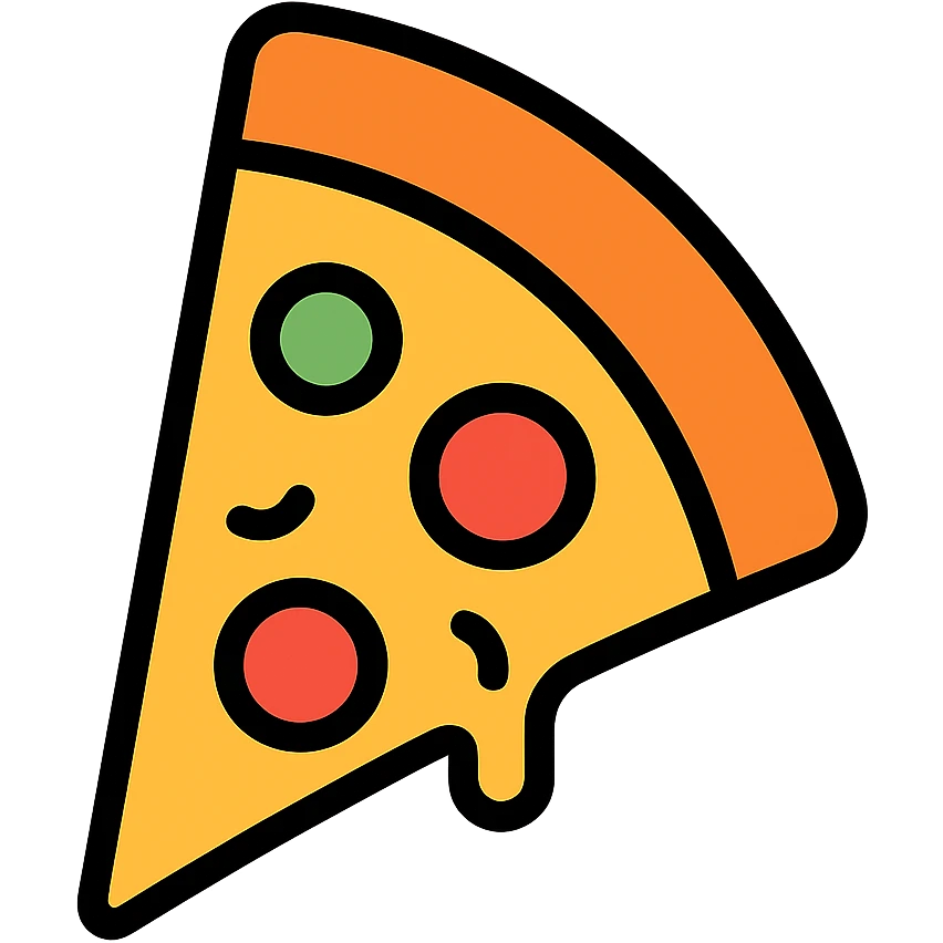 colored slice of pizza icon emoji