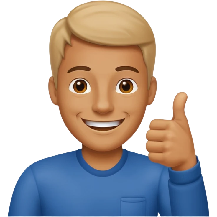 man giving a thumbs-up emoji