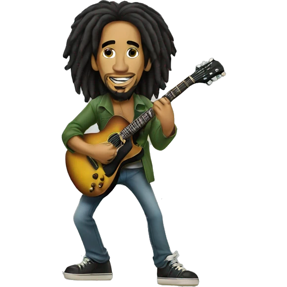 Bob marley with guitar emoji
