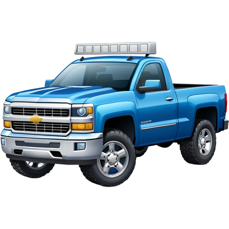 Blue Silverado truck emoji