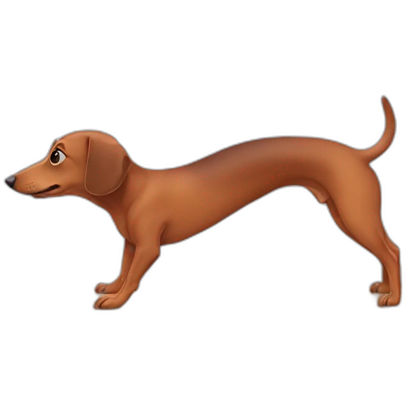 wiener dog yoga emoji